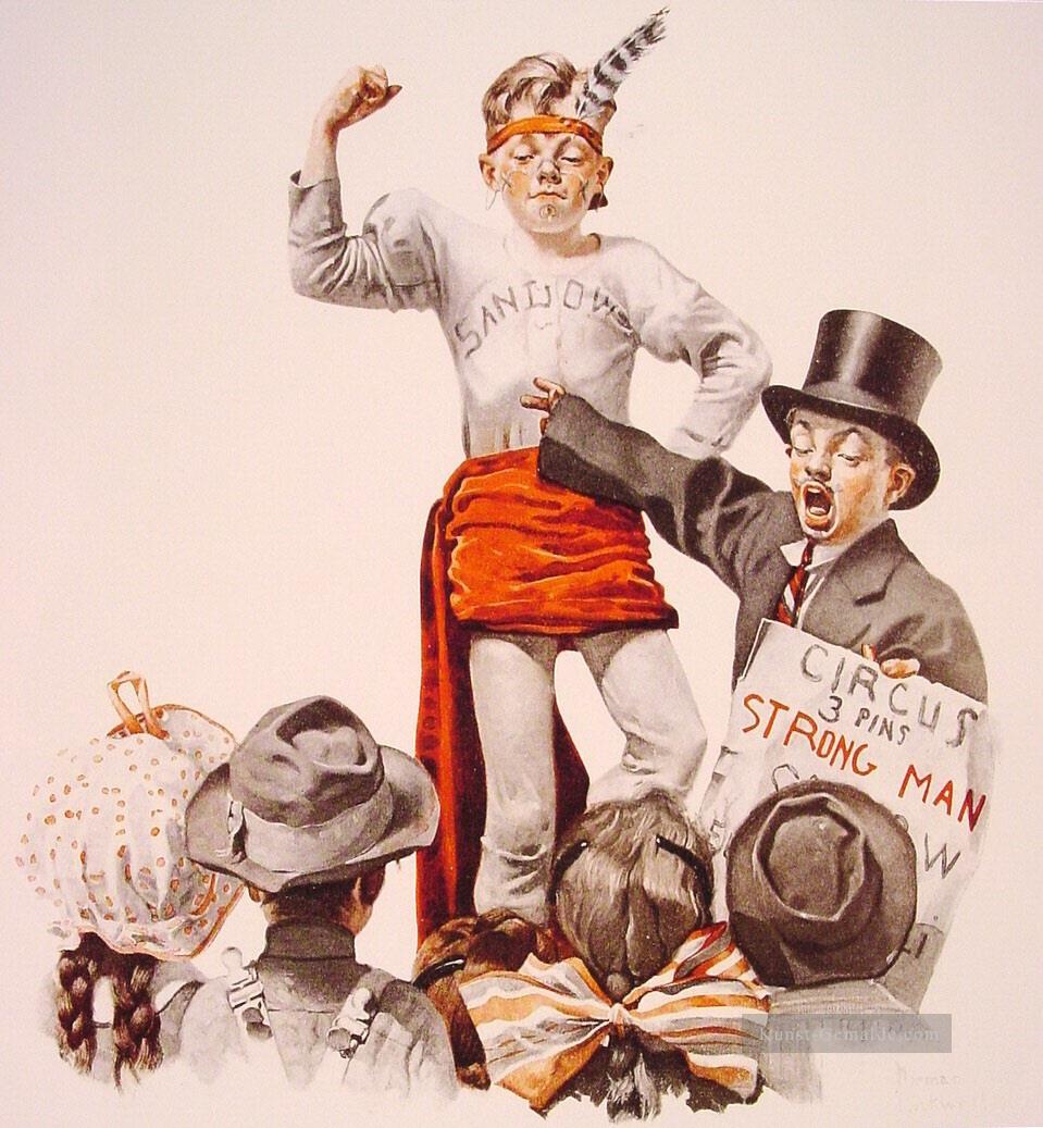 der Kläffer Zirkus 1916 Norman Rockwell Ölgemälde